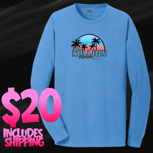 Long Sleeve - Blue Palm Tree